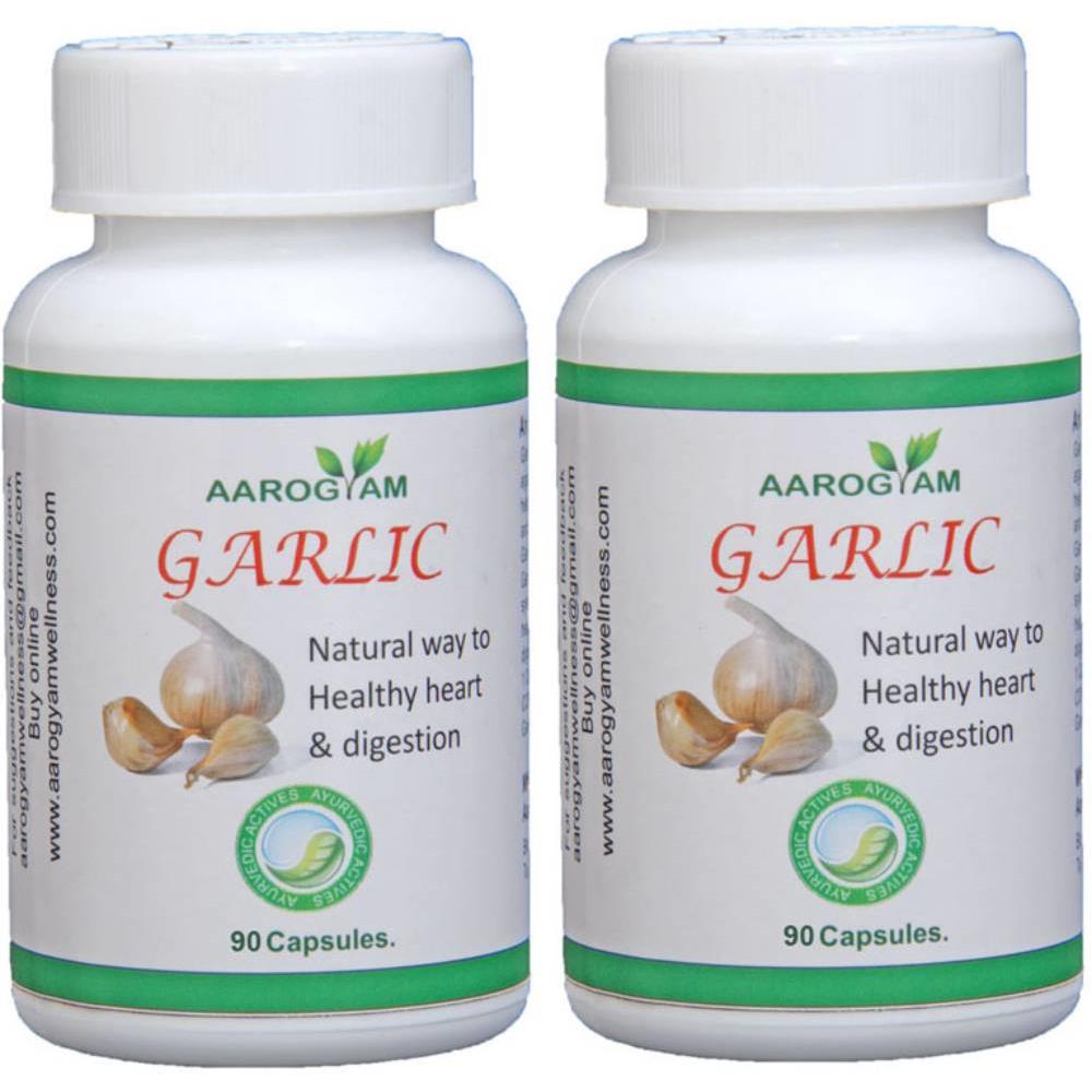 Aarogyam Garlic Capsules 500 Mg (90caps, Pack of 2)