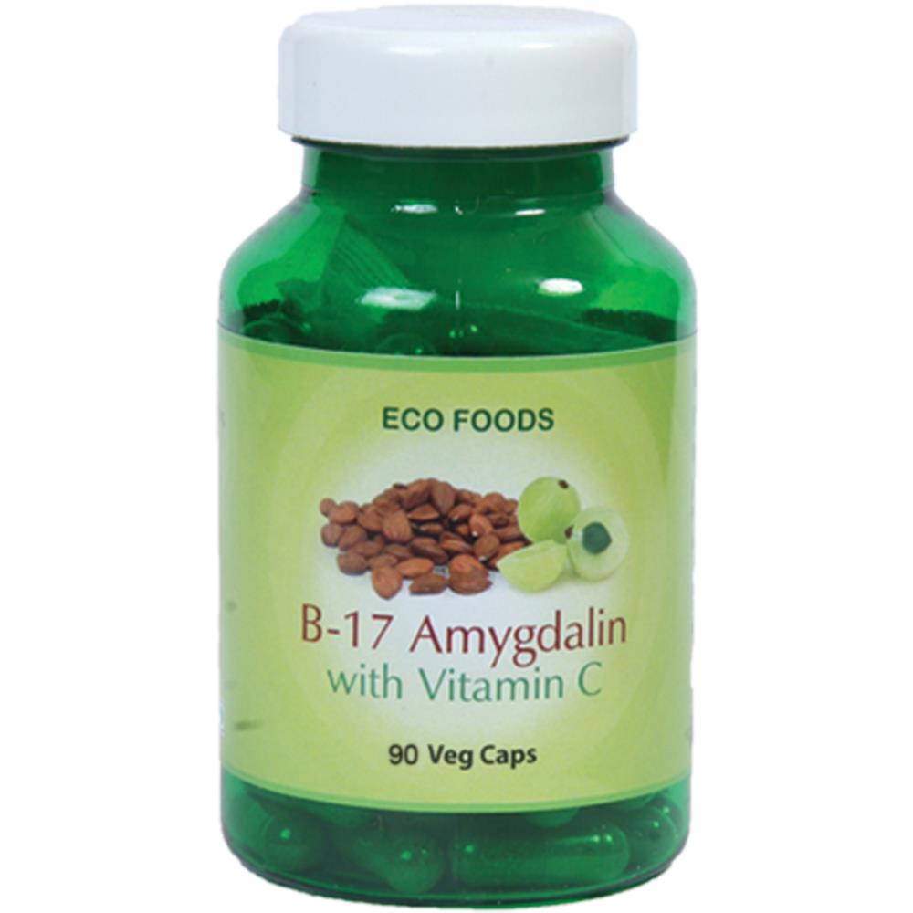 Eco Foods Natural B17 Amygdalin With Vitamin C Capsules (90caps)