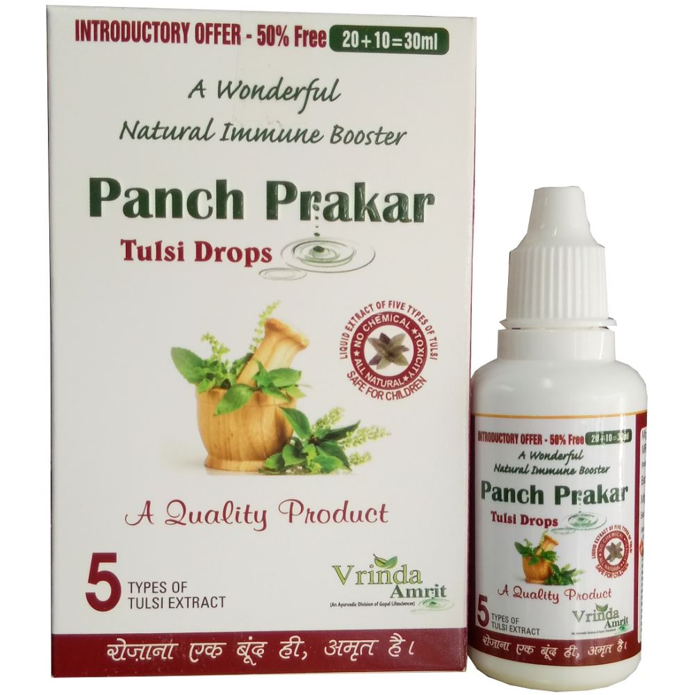 Food ARC Panchamrit Tulsi Drops - Panch Tulsi Ras (30ml)