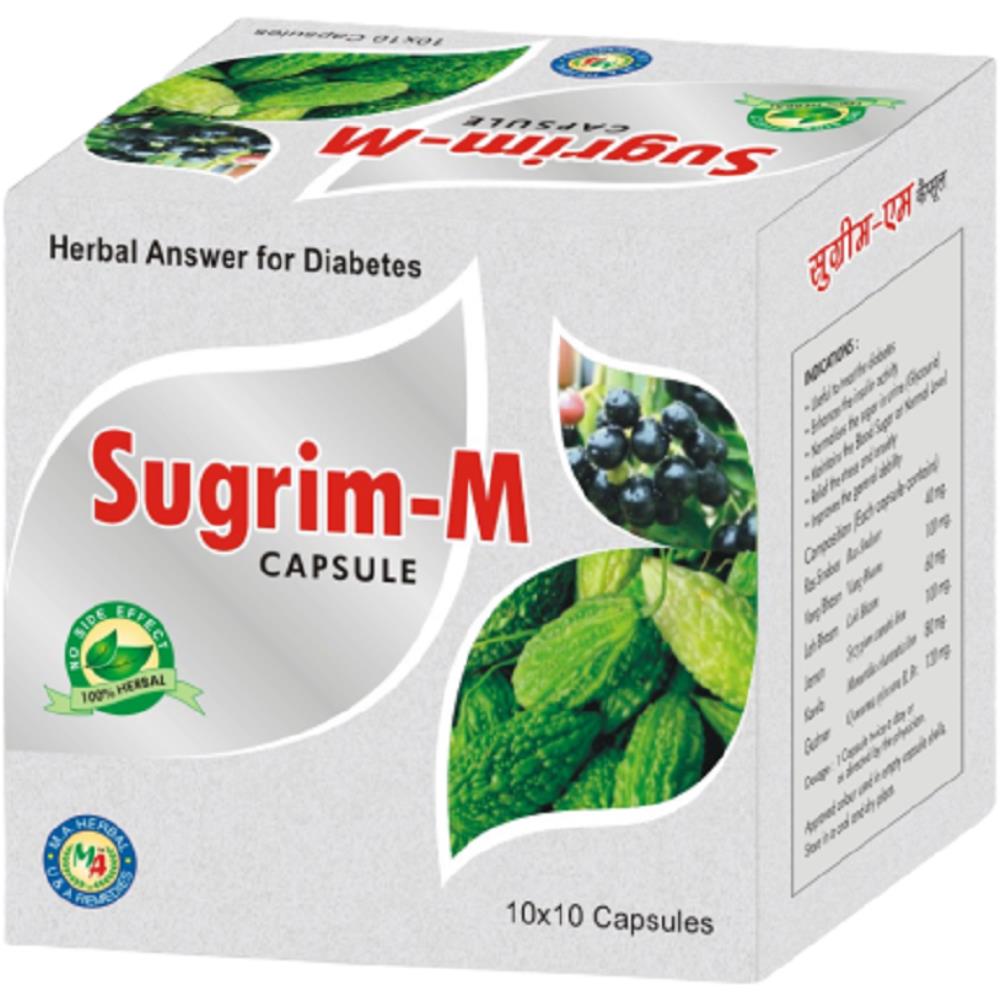 M A Herbal Sugrim-M Capsule (10caps, Pack of 3)
