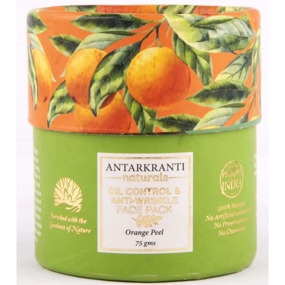 Antarkranti Naturals Orange Peel Oil Control & Anti-Wrinkle Face Pack (75g)