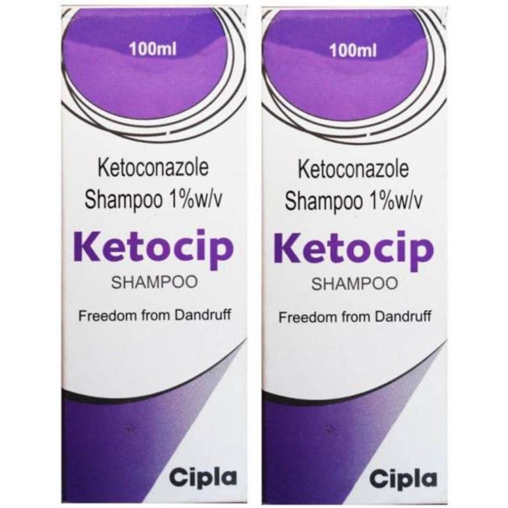 Cipla Ketocip Shampoo (100ml, Pack of 2)