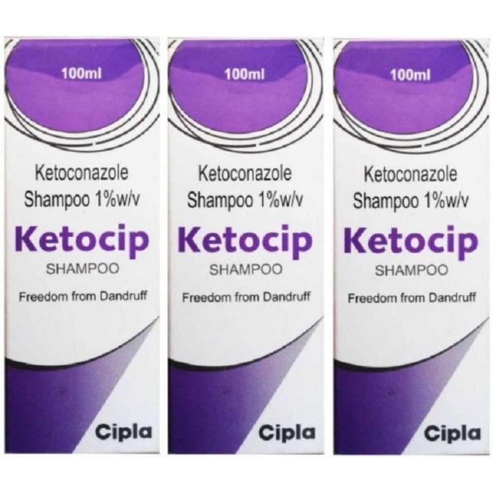 Cipla Ketocip Shampoo (100ml, Pack of 3)