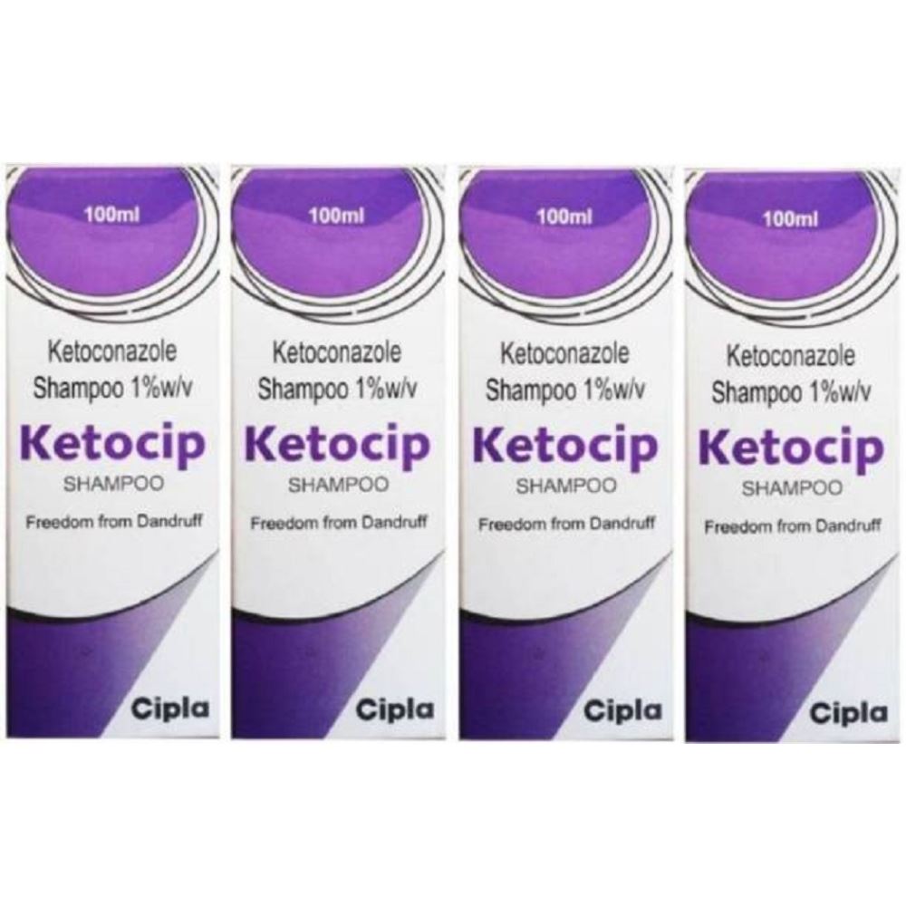 Cipla Ketocip Shampoo (100ml, Pack of 4)