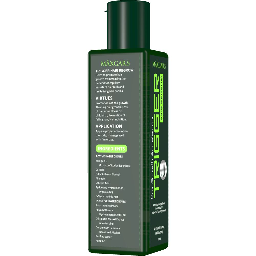 Maxgars Trigger Hair Regrow Oil (180ml) Maxgars Trigger Hair Regrow Oil (180ml)