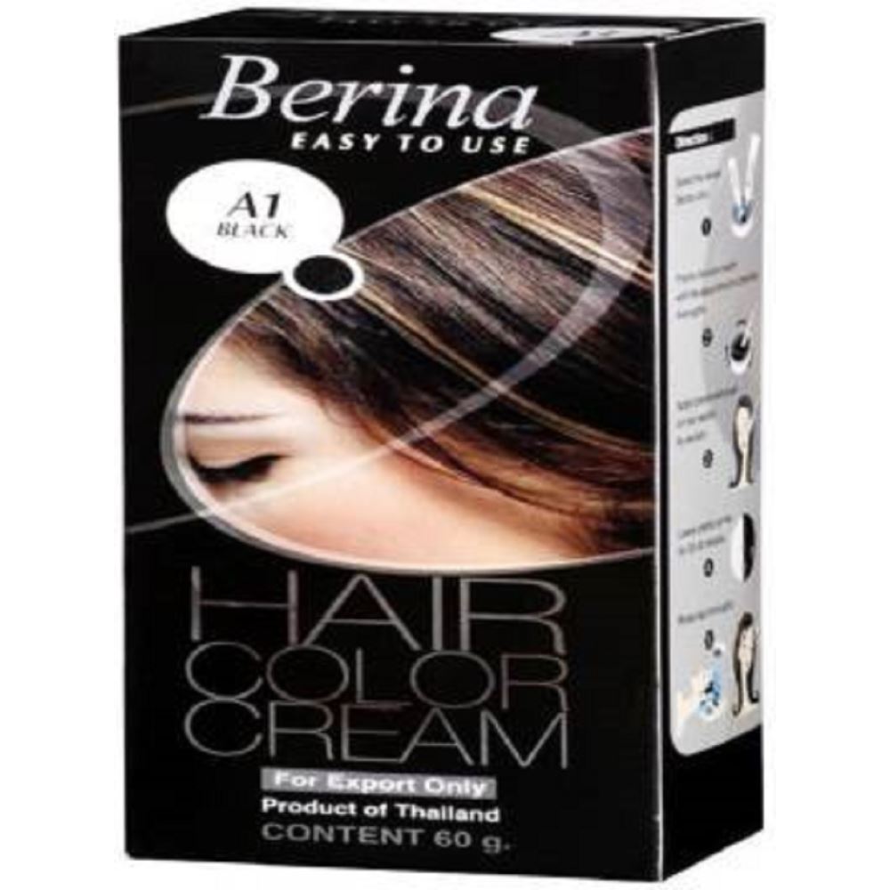 Berina Hair Color Cream (Black)-1 (120g)