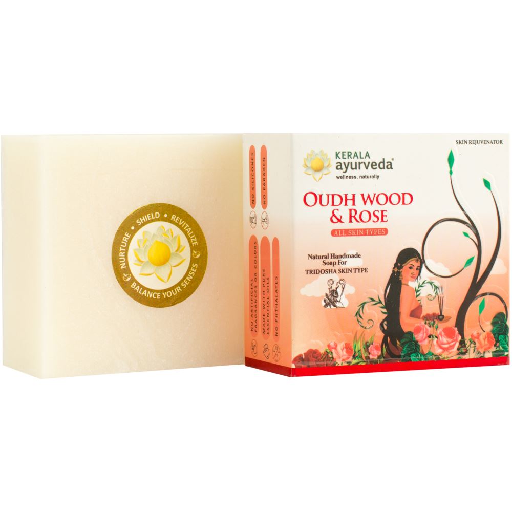 Kerala Ayurveda Oudh Wood & Rose Soap (1Pack)