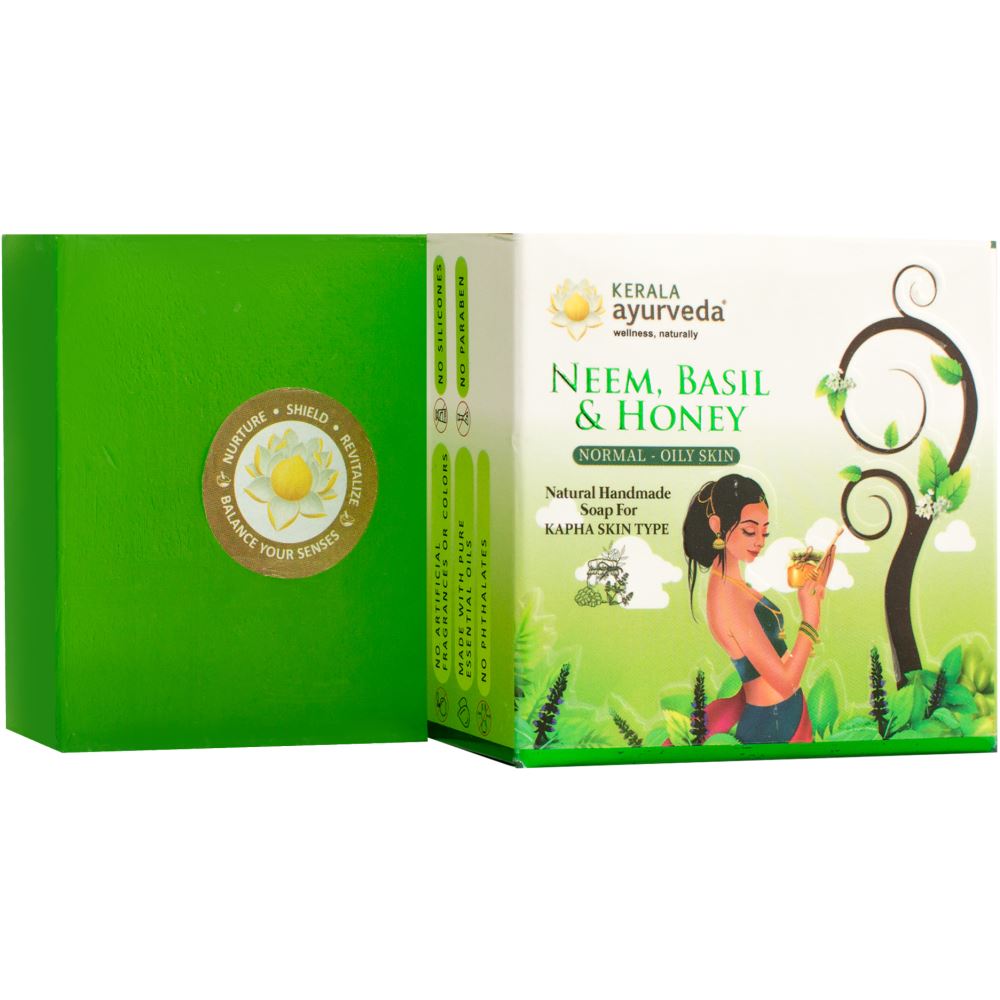 Kerala Ayurveda Neem, Basil & Honey Soap (1Pack)