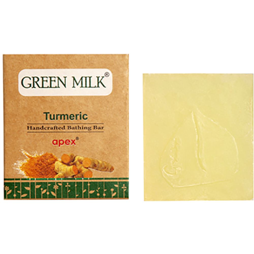 Green Milk Handcrafted Bathing Bar (Turmeric) Soap (100g)