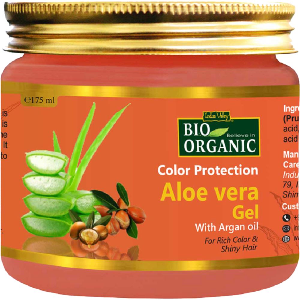 Indus valley Bio Organic Color Protection Aloe Vera Gel With Argan Oil (175ml)