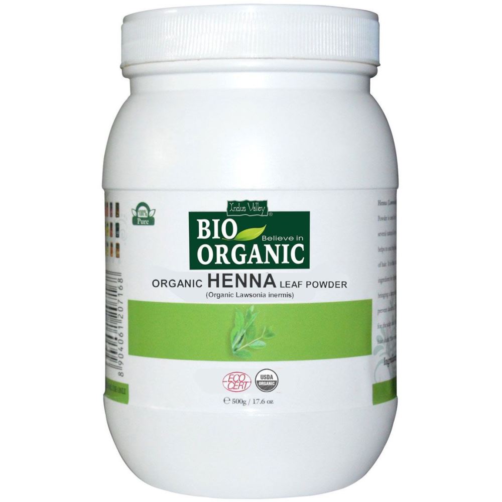 Indus valley Bio Organic Henna Leaf Powder (500g)