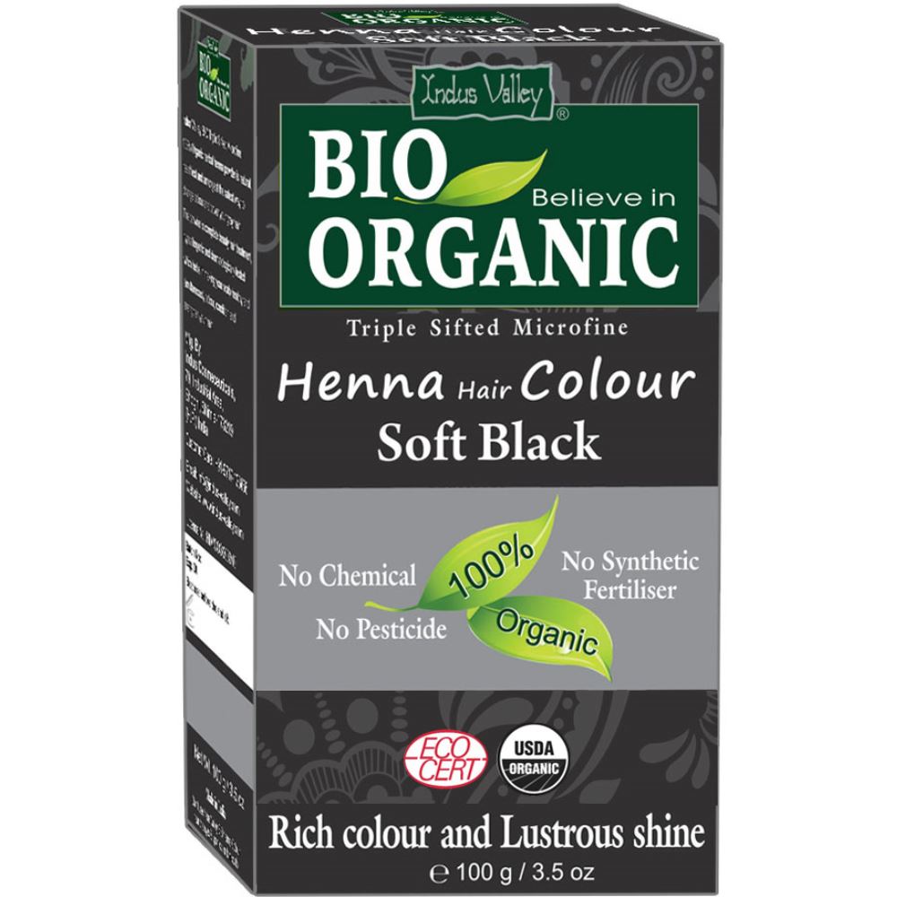Indus valley Bio Organic Soft Black Henna Hair Color (100g)