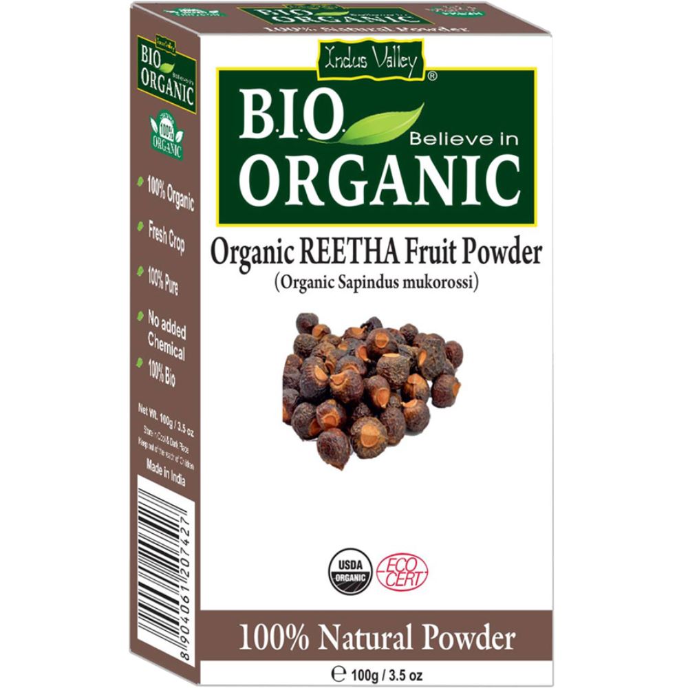 Indus valley Bio Organic Reetha Powder (100g)