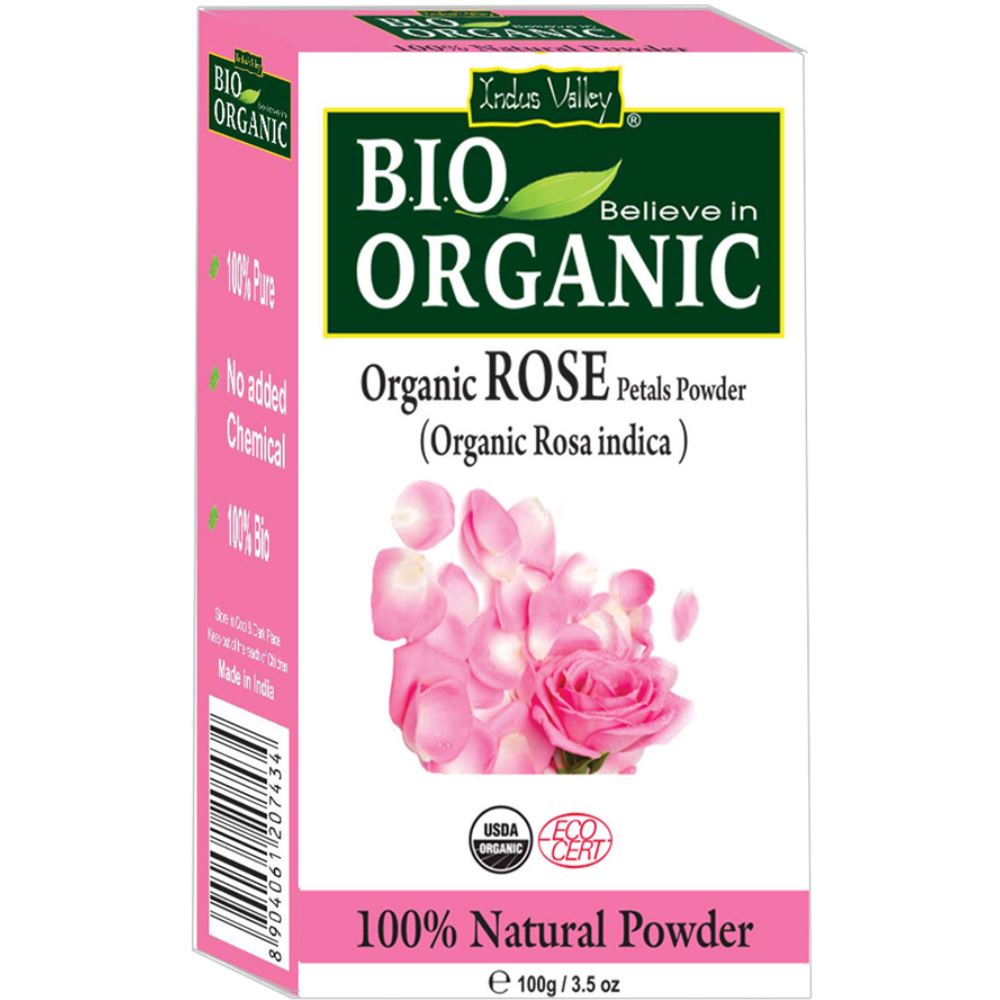 Indus valley Bio Organic Rose Petal Powder (100g)