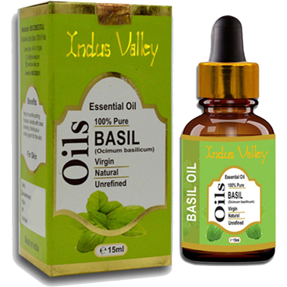 Indus valley Bio Organic Basil Essential Oil (15ml)