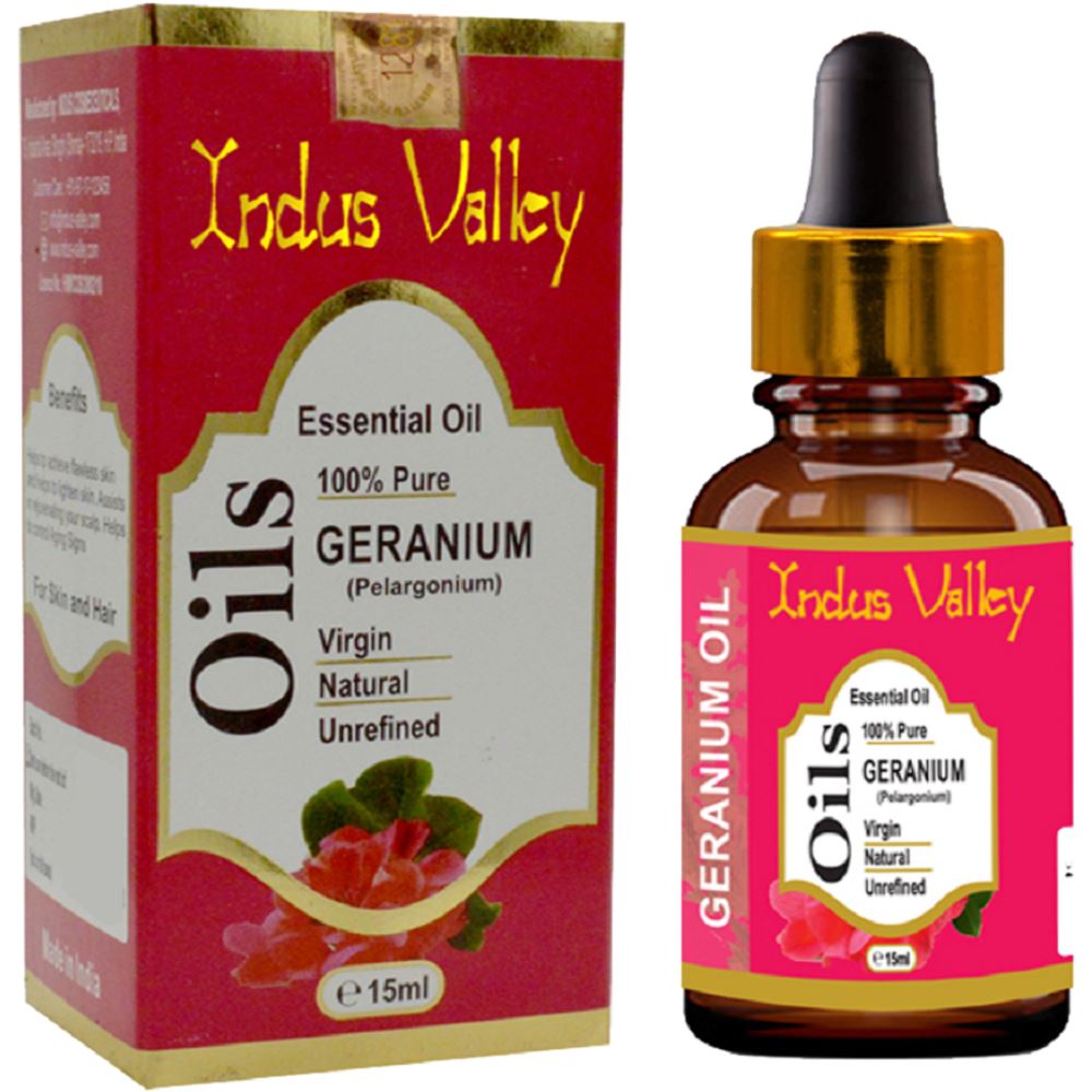 Indus valley Bio Organic Geranium Essential Oil (15ml)