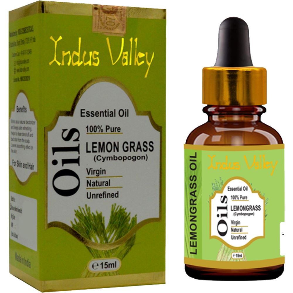 Indus valley Bio Organic Lemongrass Essential Oil (15ml)