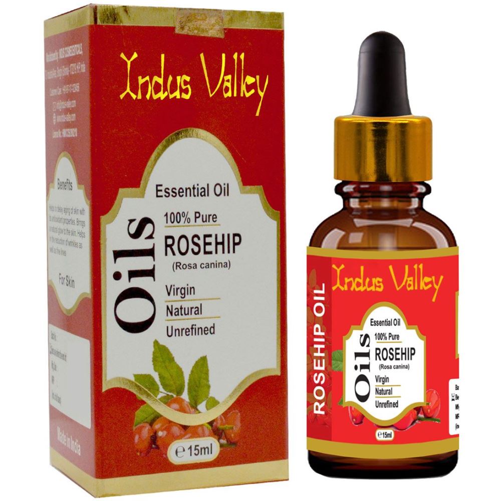 Indus valley Bio Organic Rosehip Essential Oil (15ml)