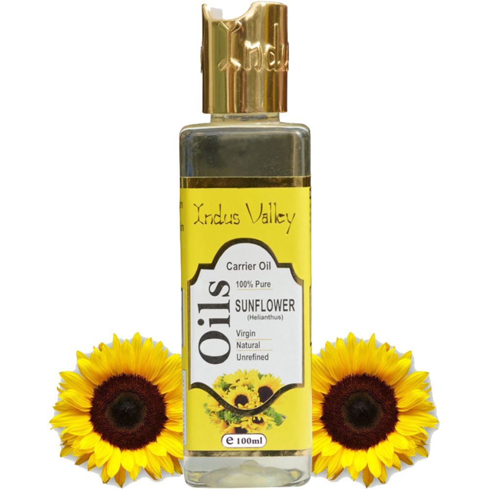 Indus valley Bio Organic Sunflower Carrier Oil (100ml)