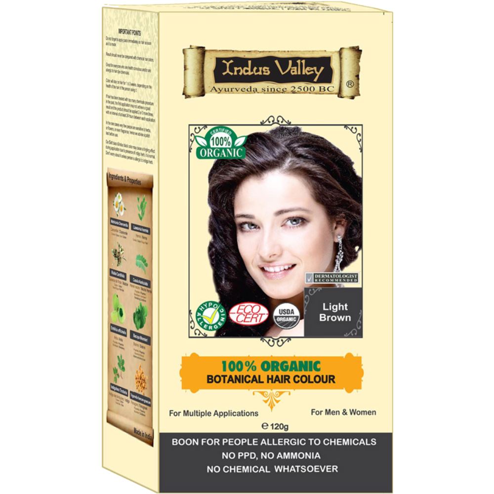 Indus valley Botanical Light Brown Hair Color (120g)