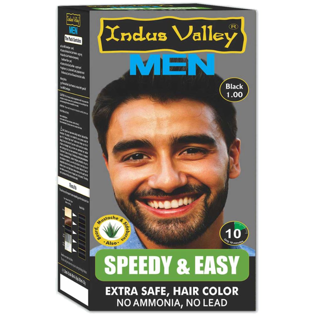 Indus valley Speedy & Easy Men'S Black Hair Color (220g)