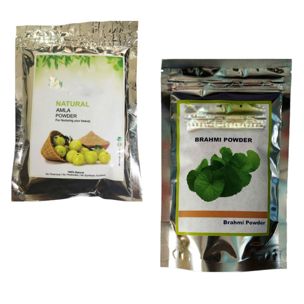 Indirang Amla Powder(100G) & Brahmi Powder(100G) Combo Pack (1Pack)