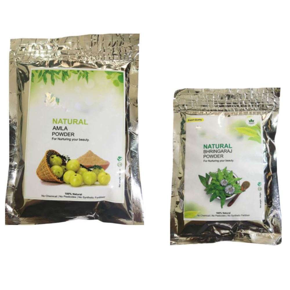 Indirang Amla Powder(100G) & Bhringraj Powder(100G) Combo Pack (1Pack) Indirang Amla Powder(100G) & Bhringraj Powder(100G) Combo Pack (1Pack)