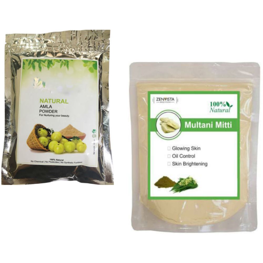 Indirang Amla Powder(100G) & Multani Mitti Powder(100G) Combo Pack (1Pack)
