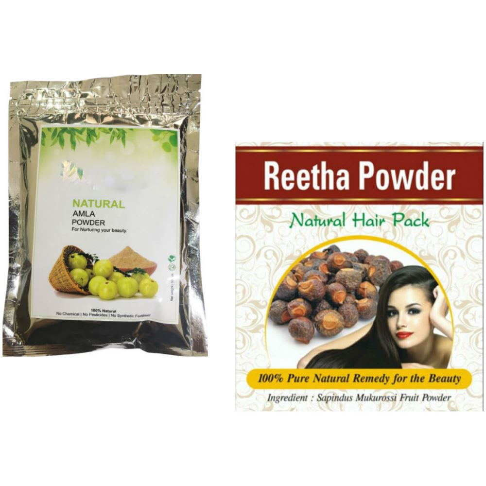 Indirang Amla Powder(100G) & Reetha Powder(100G) Combo Pack (1Pack)