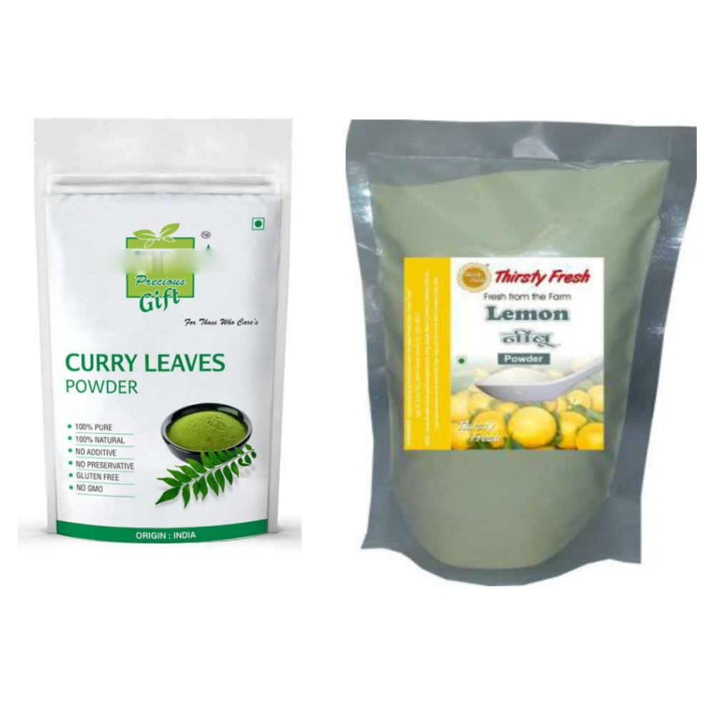 Indirang Curry Leaf Powder(100G) Powder & Lemon Powder(100G) Combo Pack (1Pack)