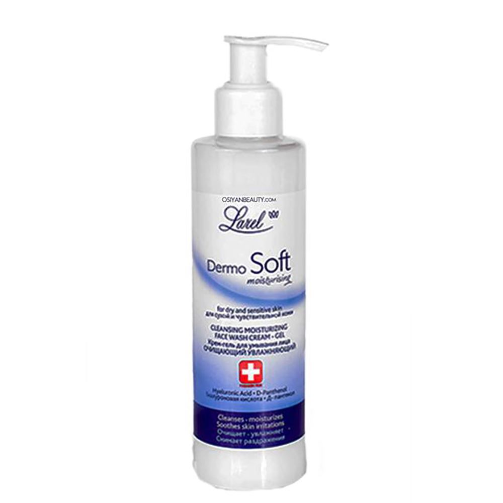 Larel Dermosoft Cleansing -Moisturizing Face Wash Cream-Gel(Made In Europe) (200ml)