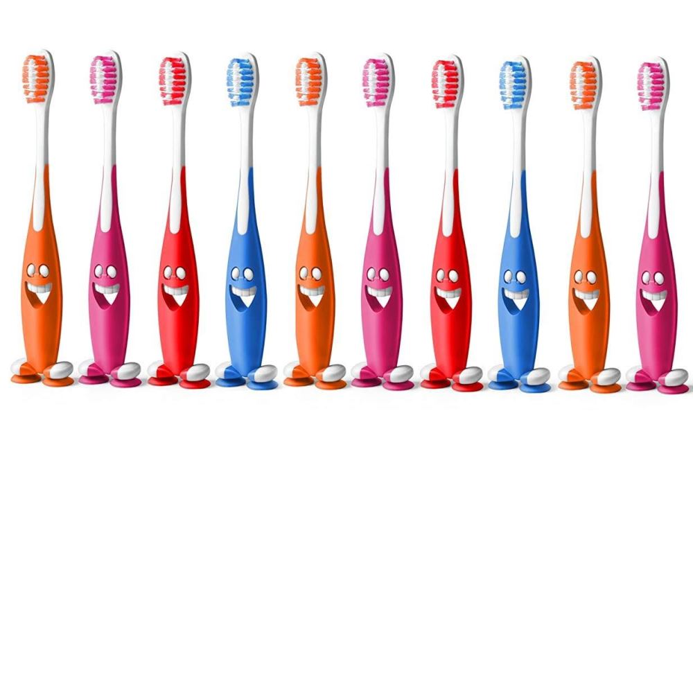 Aquawhite Junior Smiley Soft Bristles Toothbrush (10Pack)