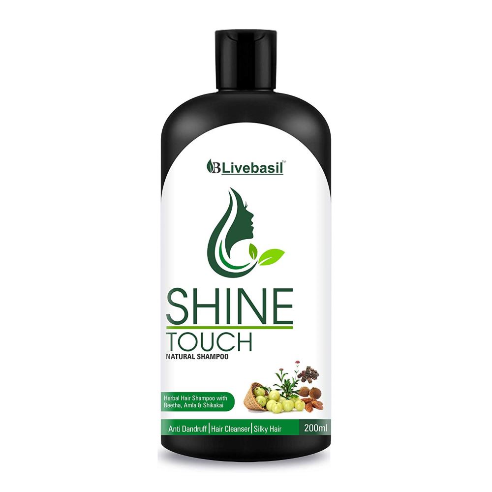 Livebasil Overseas Shine Touch Natural Shampoo - Herbal Shampoo With Amla, And Reetha - Hair Shampoo For Healthy Hair - Hair Grow Shampoo (100ml)