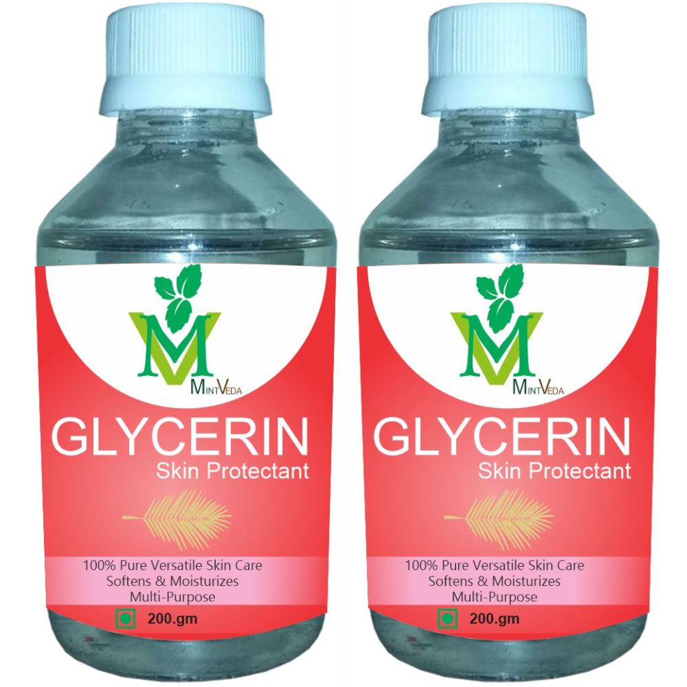 Mint Veda Pure Vegetable Glycerine (200g, Pack of 2)