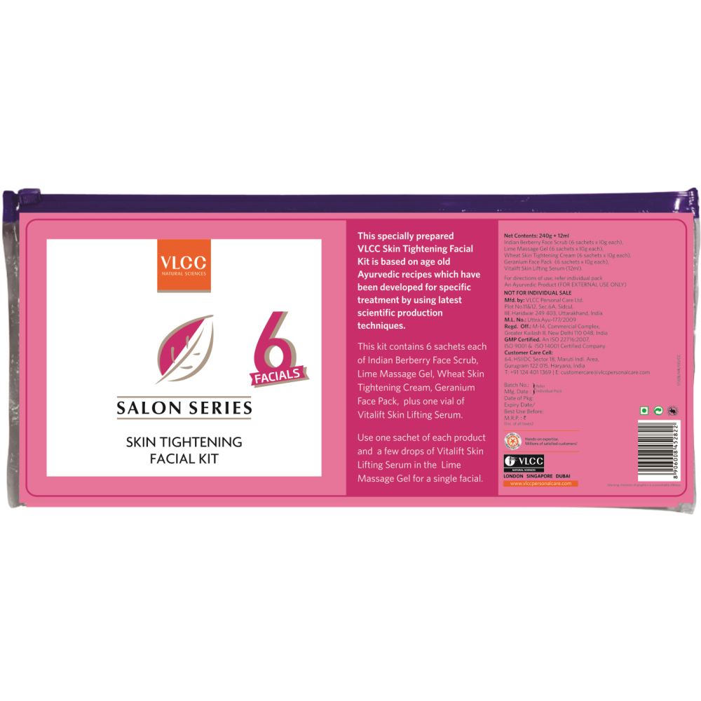 VLCC Skin Tightening Facial Kit (6 Facials)(240Gm+12Ml) (1Pack) VLCC Skin Tightening Facial Kit (6 Facials)(240Gm+12Ml) (1Pack)