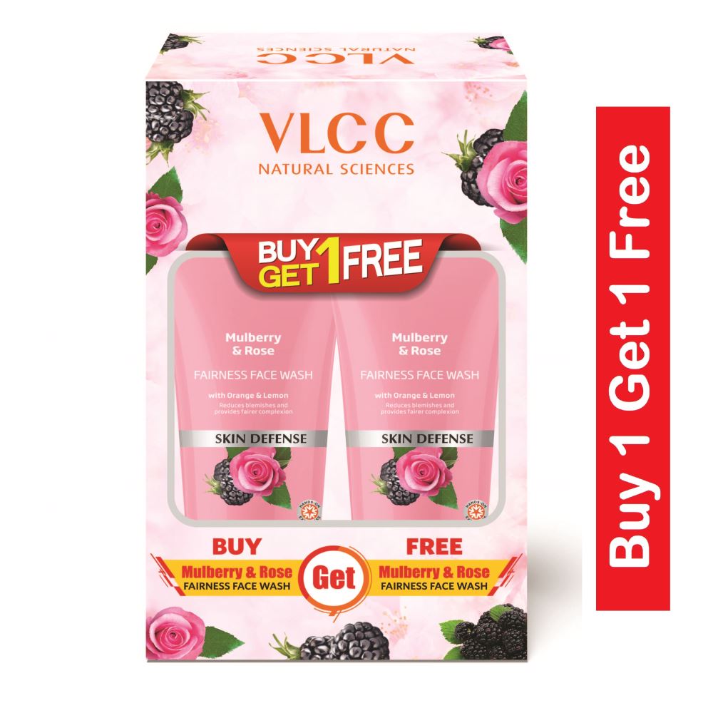 VLCC Mulberry & Rose Facewash (Buy 1 Get 1)(Each 150Ml) (1Pack)