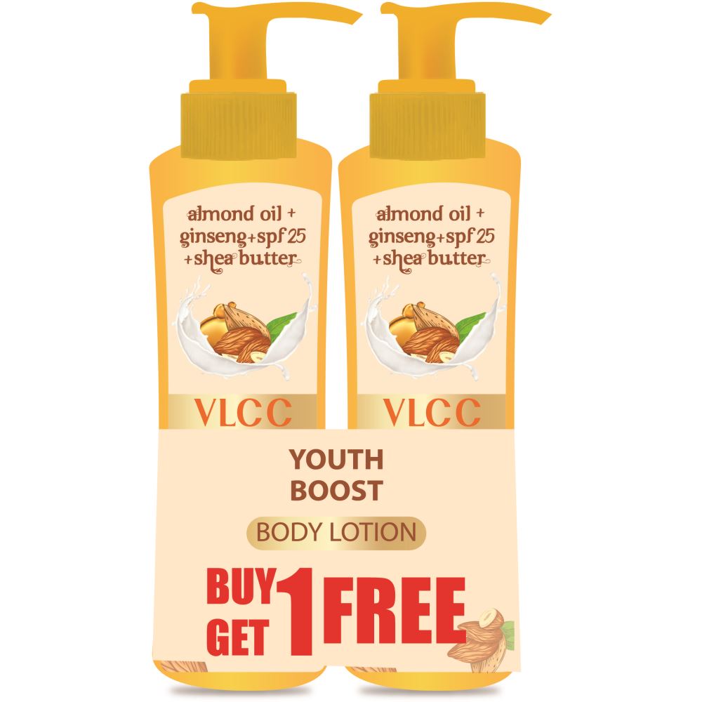 VLCC Youth Boost Body Lotion Spf 25| Pa+++ (Buy 1 Get 1)(Each 400Ml) (1Pack)