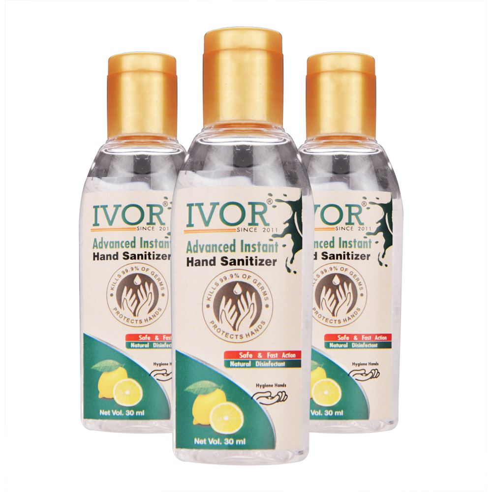 Ivor Advanced Instant Hand Sanitizer (Alcohol Based) (30ml, Pack of 3)
