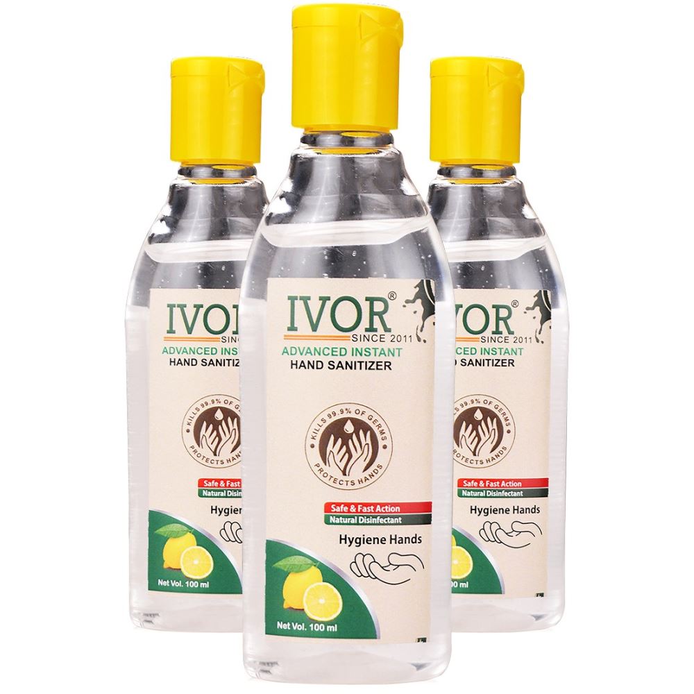 Ivor Advanced Instant Hand Sanitizer (Alcohol Based) (100ml, Pack of 3)