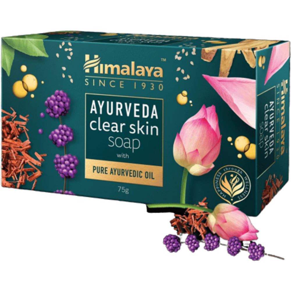 Himalaya Ayurveda Clear Skin Soap With Pure Ayurvedic Oil (75g, Pack of 5)