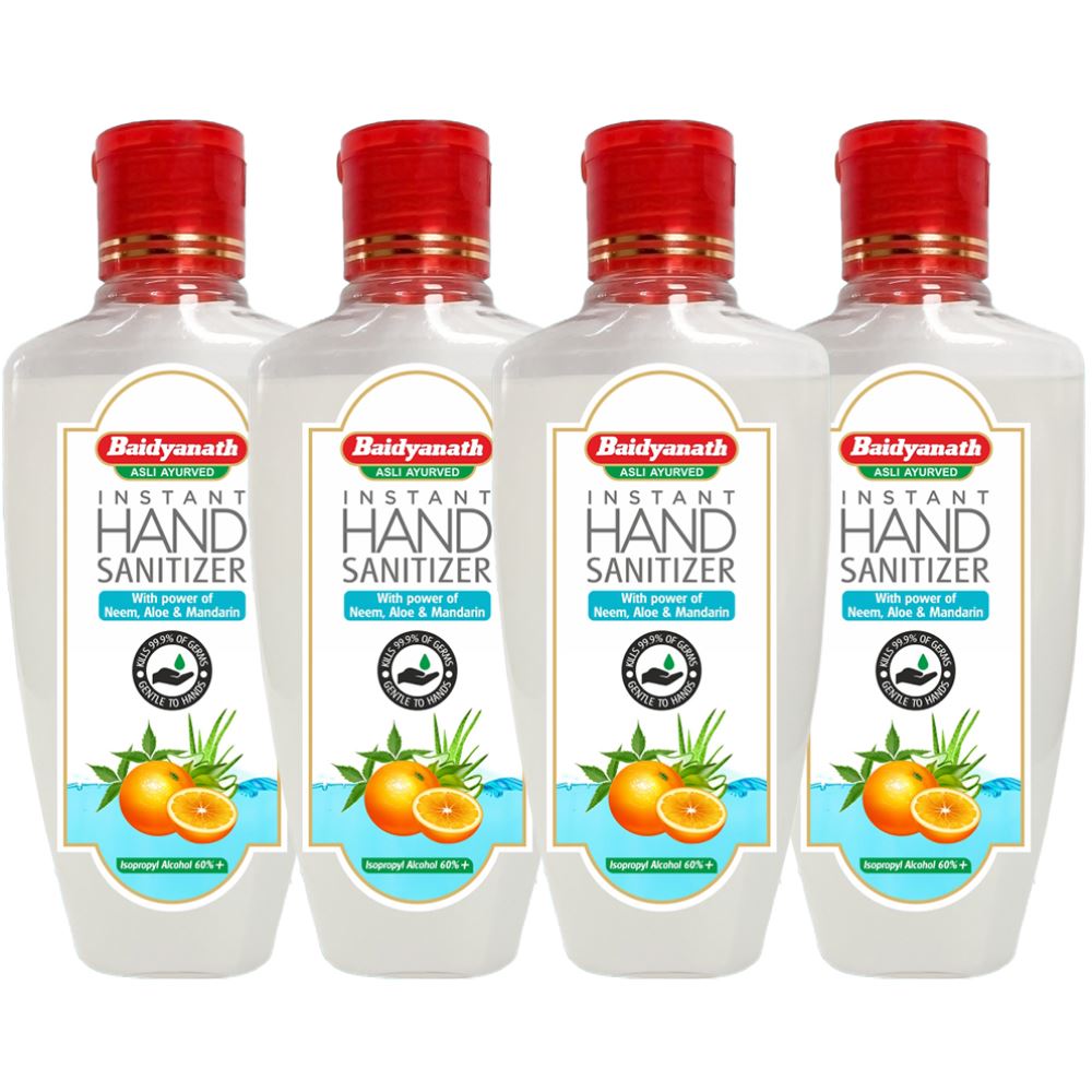 Baidyanath Instant Hand Sanitizer (Alcohol Based) (50ml, Pack of 4)
