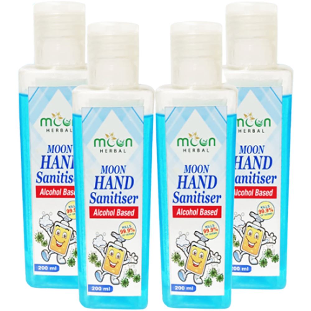 Moon Herbal  Hand Sanitizer (200ml, Pack of 4)