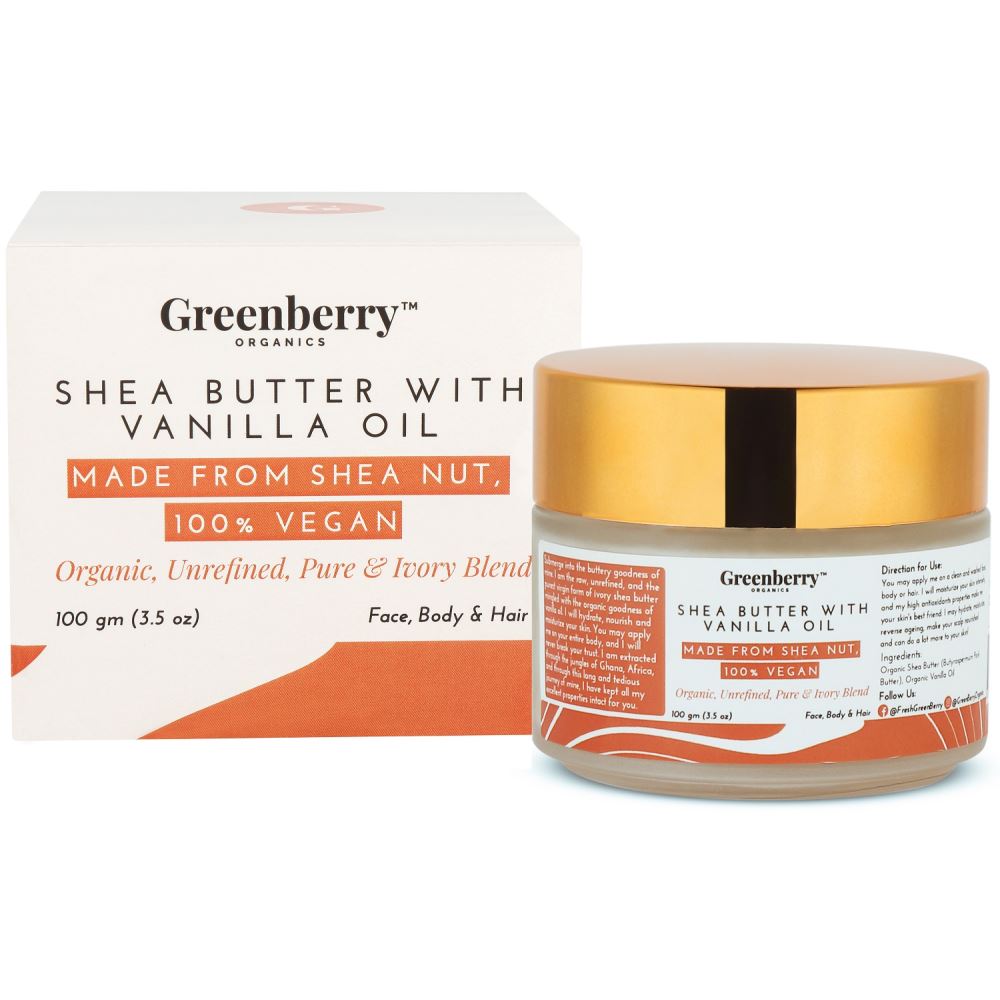 Greenberry Organics Shea Butter With Vanilla Oil (100g)