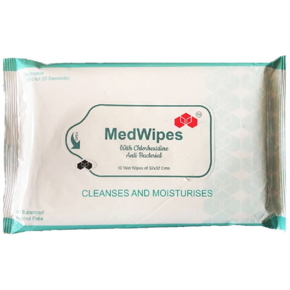 Medwipes Anti Bacterial (10 Tissues) (1Pack)