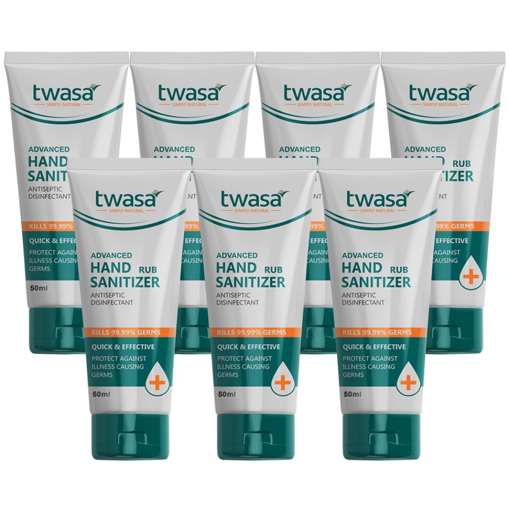 Twasa Advanced Hand Rub Sanitizer (50ml, Pack of 7)