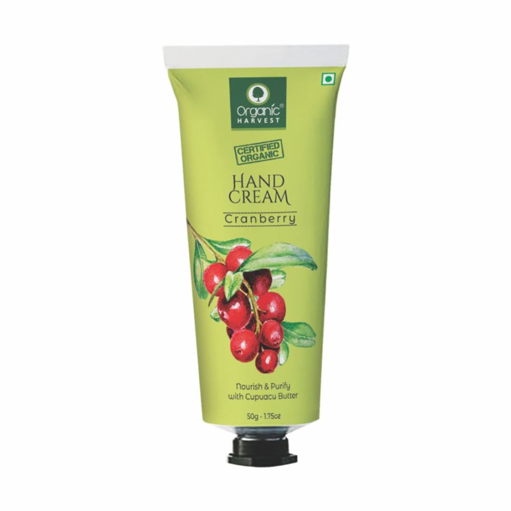 Organic Harvest Hand Cream, Cranberry, Nourish & Purify with Cupuacu Butter (50g)