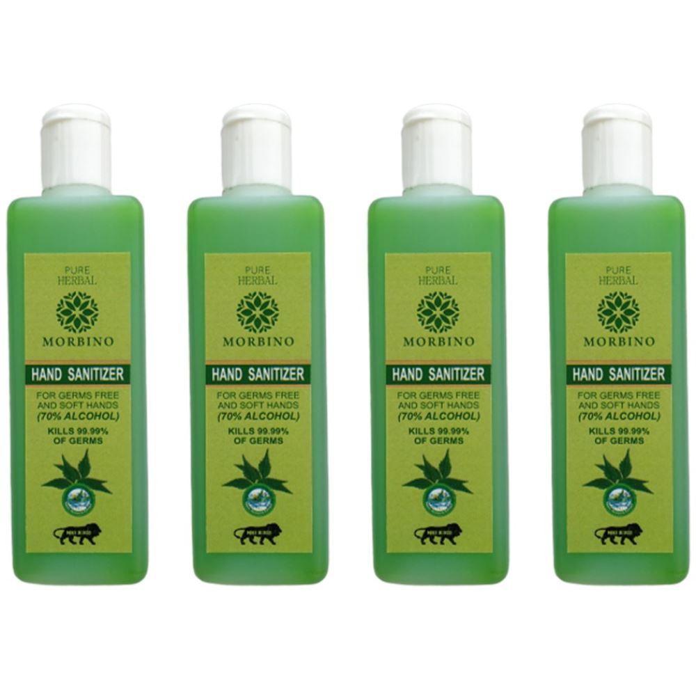 Pure Herbal Morbino Hand Sanitizer(Alcohol Based) (100ml, Pack of 4) Pure Herbal Morbino Hand Sanitizer(Alcohol Based) (100ml, Pack of 4)