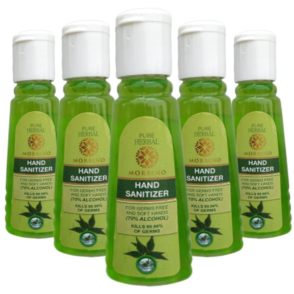 Pure Herbal Morbino Hand Sanitizer(Alcohol Based) (50ml, Pack of 5)
