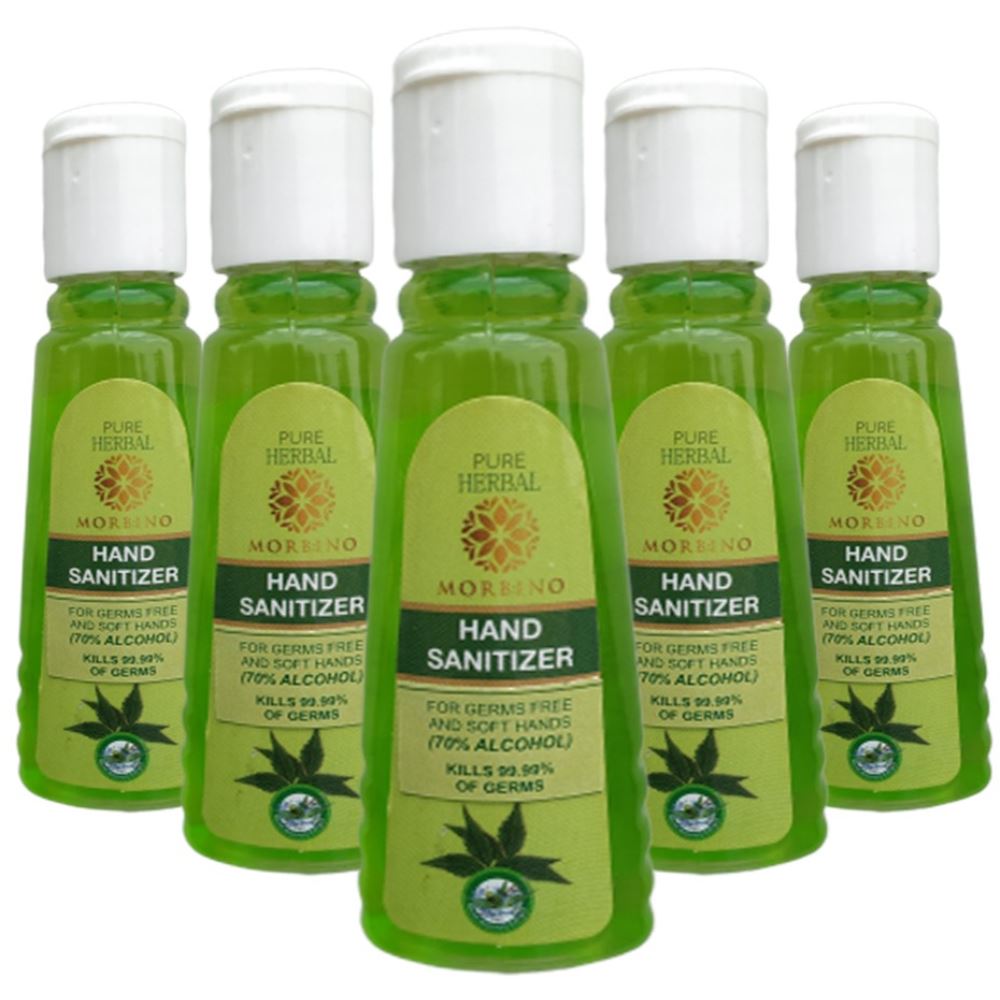 Pure Herbal Morbino Hand Sanitizer(Alcohol Based) (50ml, Pack of 5) Pure Herbal Morbino Hand Sanitizer(Alcohol Based) (50ml, Pack of 5)