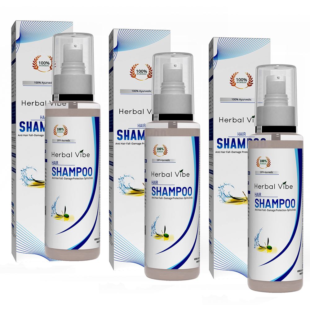 Herbal Vibe Shampoo Hair Anti Hair Fall Shampoo (100ml, Pack of 3)